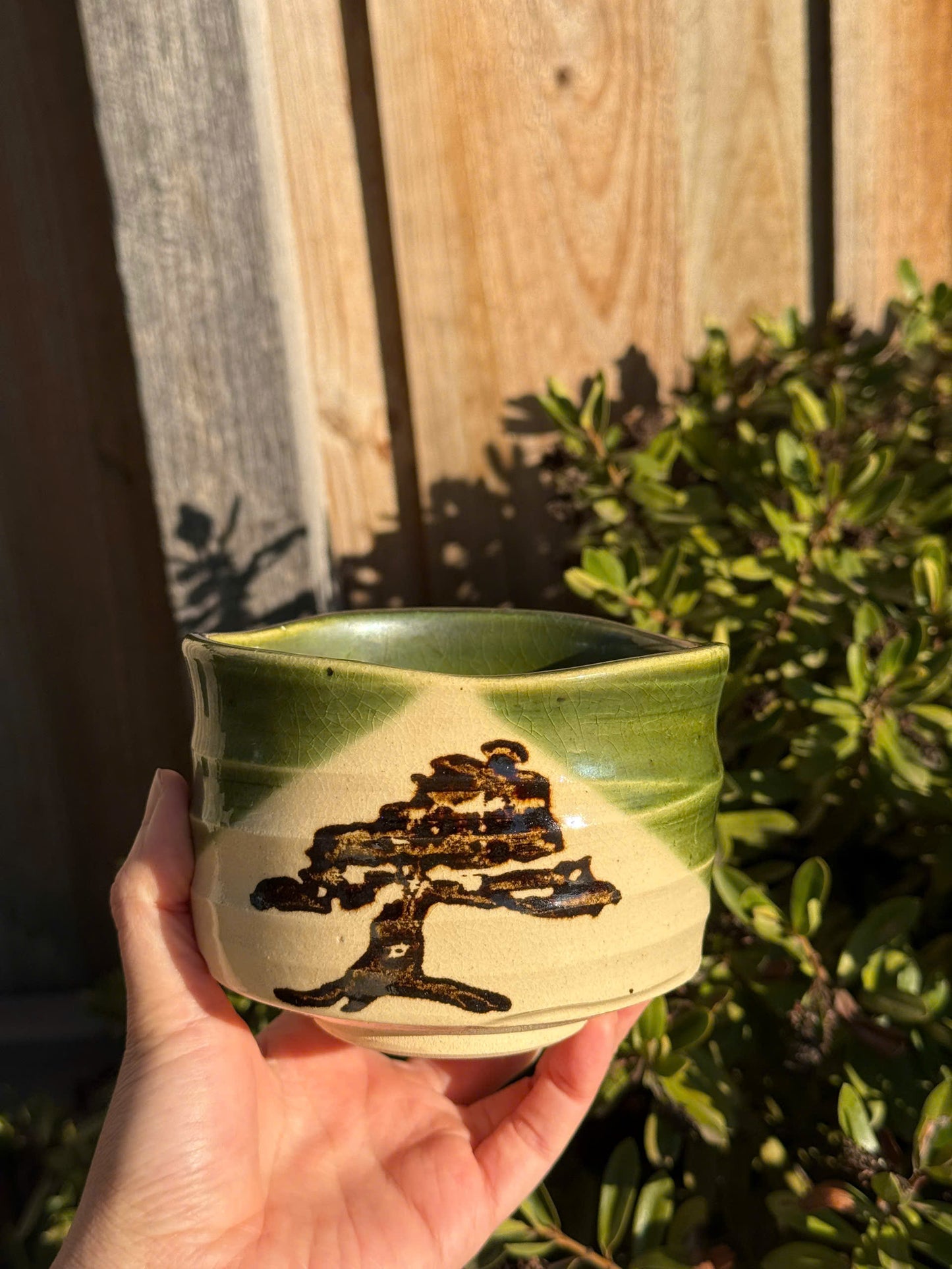 Japanese Handcraft Chawan - Oribe Matcha Bowl by Ichikawa Somagoro