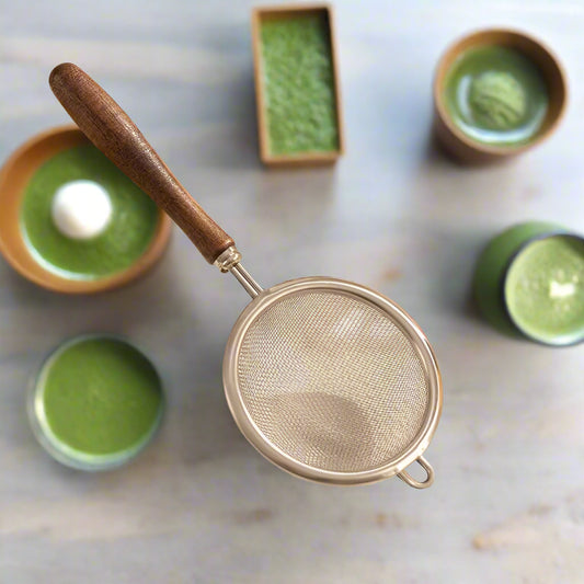 Stainless Wooden Sieve (Tea Strainer)